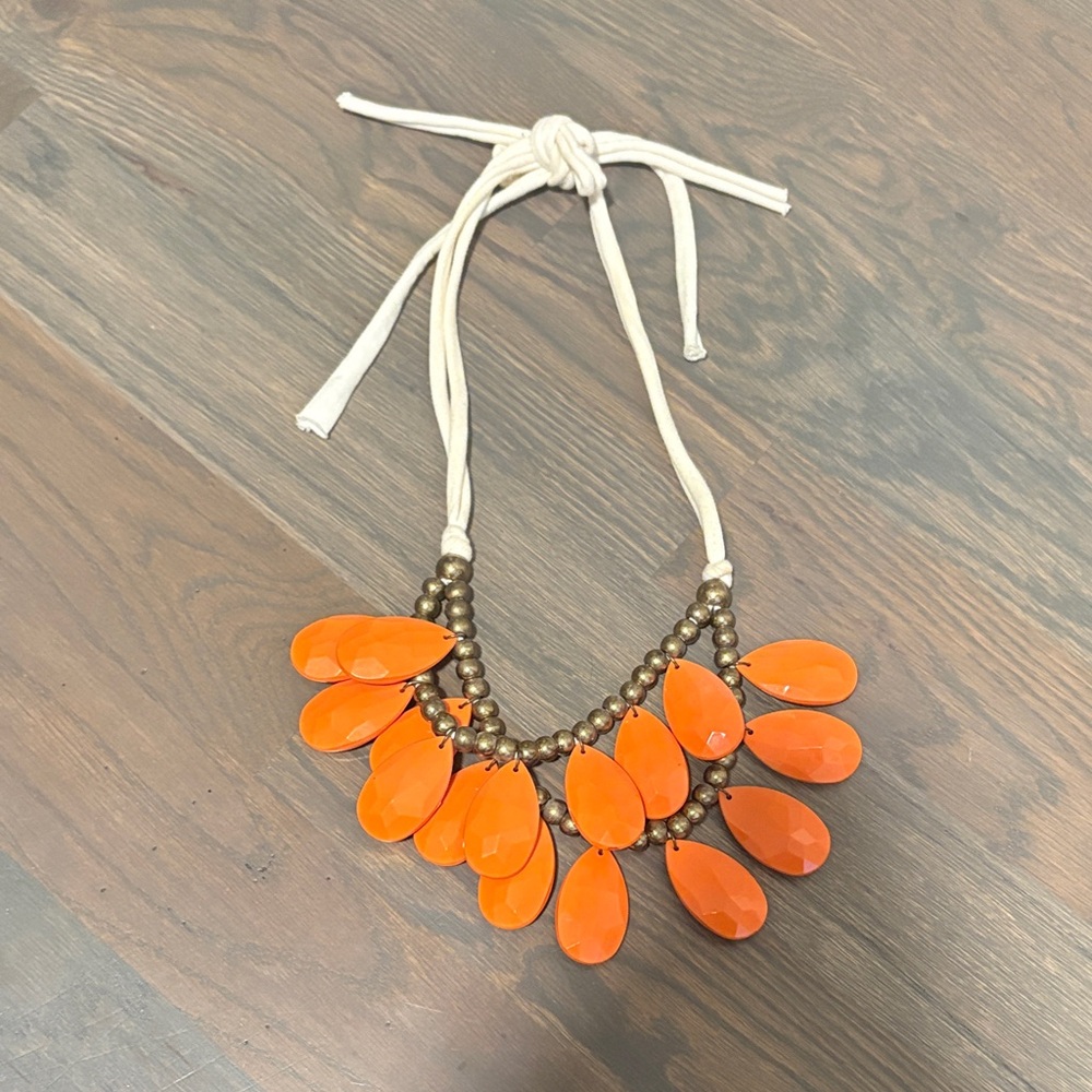 Orange Beaded Necklace